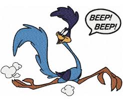 Road Runner cartoons machine embroidery design for instant download