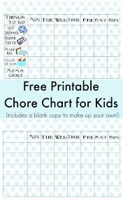 Free Printable Chore Chart Exercises Actividades Para