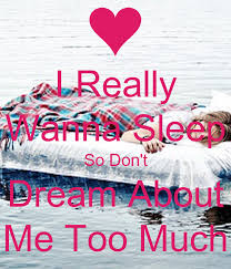 i really wanna sleep so don t dream