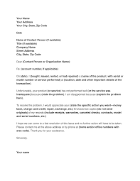 complaint letter sample business letter templates letter of complaint for product or service