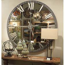 Xl 60 Inch Mirrored Round Wall Clock
