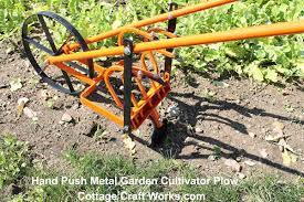 hand push all metal garden cultivator