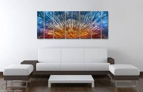 Modern Painting On 3d Effect Metal Wall