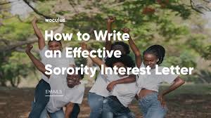 write an effective sorority interest letter