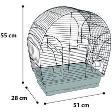 cage à oiseaux saga cuivre 51x28x55 cm