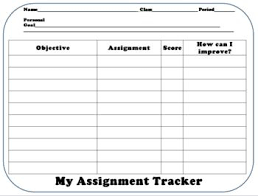 Assignment Tracking Sheet School Behavior Chart Teachers