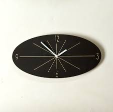 Objectify Black Oval Classic Wall Clock