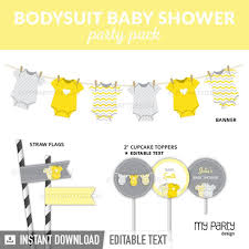 yellow baby shower printables suit