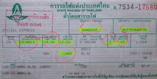 thailand train tickets fares and