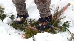 survival tip how to build snowshoes
