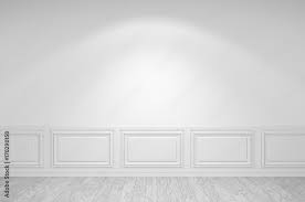 Stockfoto Empty White Wall With Classic