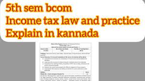 income tax law and practice 5th sem
