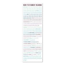 New Testament Reading Chart Bookmark Printable