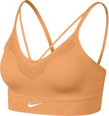 Nike Seamless Swoosh Logo Strappy Front Sports Bra For Women