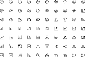 13 Chart 4x Icon Pictogram Icon Collection Words