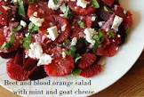 beet and blood orange salad with mint