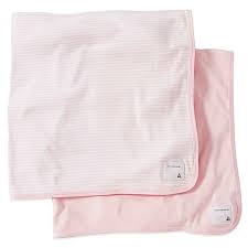 Burts Bees Baby 2 Pack Organic Cotton Blanket In Pink Horse