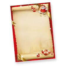 Briefpapier romantisch mit rosa herzen. Weihnachtsbriefpapier Santa 1 000 Blatt Briefpapier Weihnachten Rot