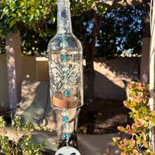 Tequila Bottle Erfly Chime Or