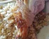 barbecued drumsticks with orange couscous