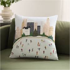 Ice Skating Pillow Cover West Elm