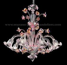 Murano Glass Pink Floral Chandelier Murano Glass Chandelier Glass Chandelier Murano Glass