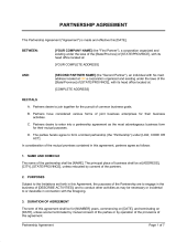 Partnership Agreement Template Word Pdf By Business In A Box