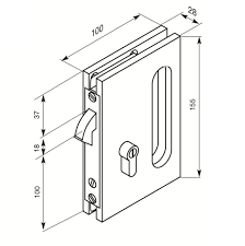 lock with hook for sliding doors for