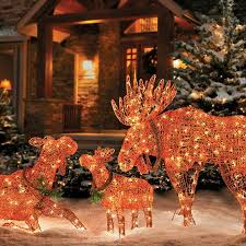 lighted moose decorations