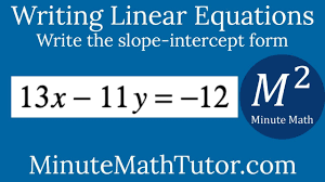 Write the slope-intercept form of 3x-2y=-16 - YouTube