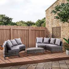 Rattan Garden Furniture 4 Seaters Half