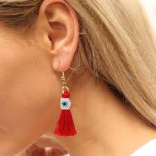 mlgm fringe tel earring for women
