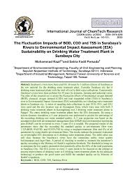 Pdf The Fluctuation Impacts Of Bod Cod And Tss In