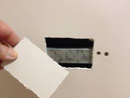 Keep the screws about 1 inch from the edges of the patch and space them 6 inches apart. How To Repair A Plaster Wall Hole Plaster Repair Tmz Painting