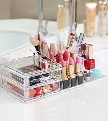 clear acrylic cosmetic organizer makeup
