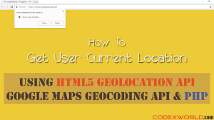 using html5 geolocation api