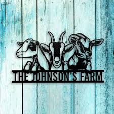 Buy Personalized Goat Farm Metal Sign