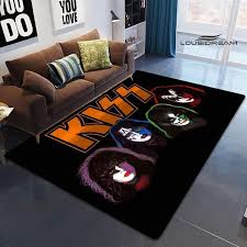 kiss rock roll slip rug carpet