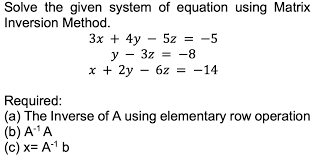 Solve The Given System Of Equation