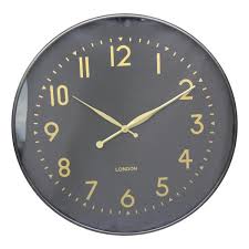Large Wall Clock In Black Steel With