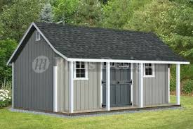 Cape Code Storage Shed With Porch Plans