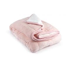 weighted sherpa blanket in blush