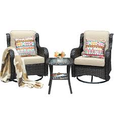 Xizzi Patio Chair Outdoor Wicker Swivel