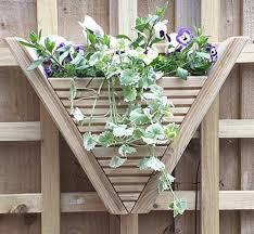 Wooden Garden Wall Planter Triangle