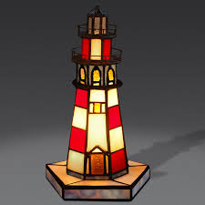 Glowing Lighthouse Light Stained