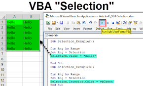 Vba Selection What Is Selection Property In Excel Vba