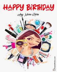 happy birthday photo frame for makeup