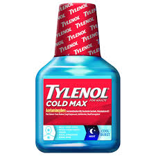 Tylenol Cold Max Night Cool Burst Liquid 8 Oz