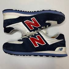 new balance 574 core plus navy red for