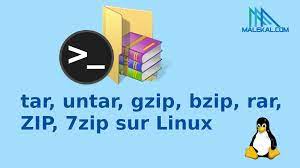 tar gzip bzip rar zip 7zip la